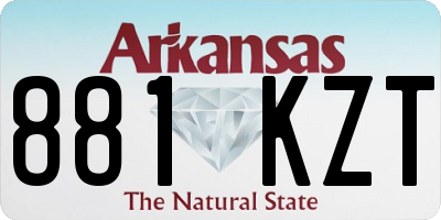 AR license plate 881KZT