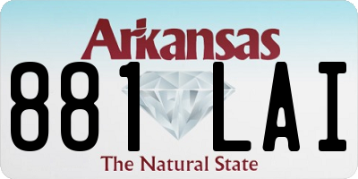 AR license plate 881LAI