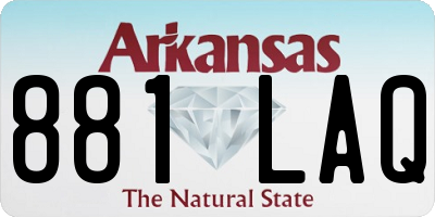 AR license plate 881LAQ