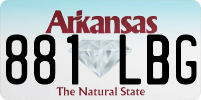 AR license plate 881LBG