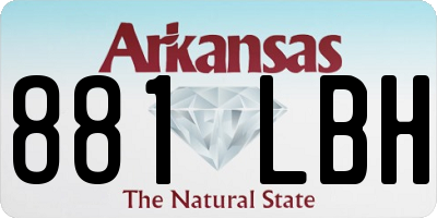 AR license plate 881LBH