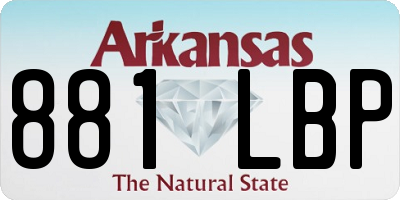 AR license plate 881LBP