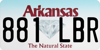 AR license plate 881LBR