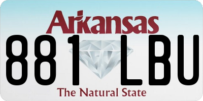 AR license plate 881LBU