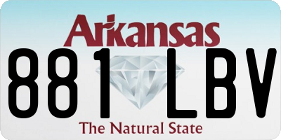 AR license plate 881LBV