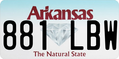 AR license plate 881LBW