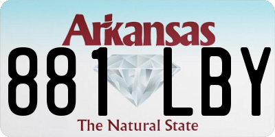 AR license plate 881LBY