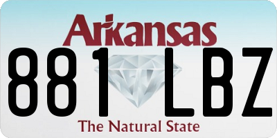 AR license plate 881LBZ