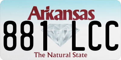 AR license plate 881LCC