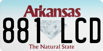 AR license plate 881LCD