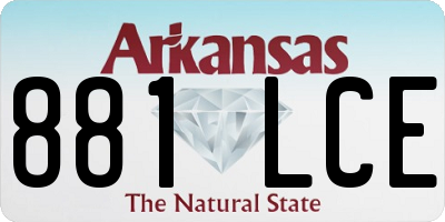 AR license plate 881LCE