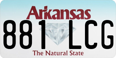 AR license plate 881LCG