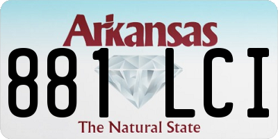 AR license plate 881LCI