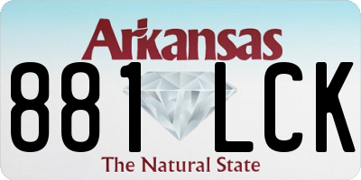 AR license plate 881LCK