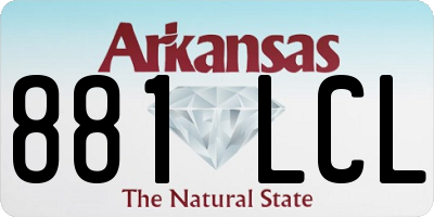 AR license plate 881LCL