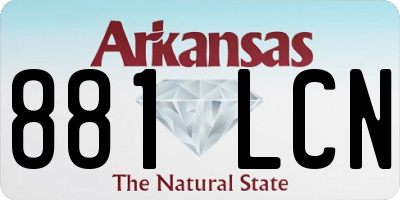 AR license plate 881LCN
