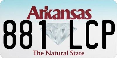 AR license plate 881LCP