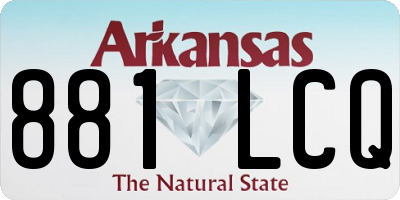 AR license plate 881LCQ
