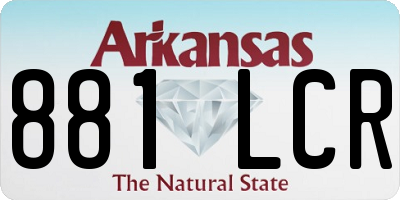AR license plate 881LCR