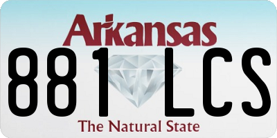 AR license plate 881LCS