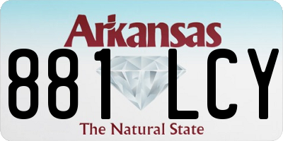 AR license plate 881LCY