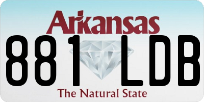 AR license plate 881LDB