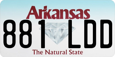AR license plate 881LDD