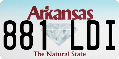 AR license plate 881LDI