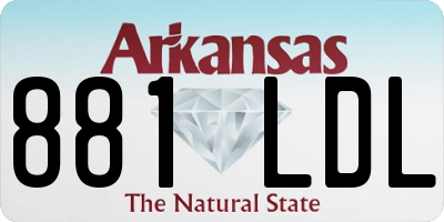 AR license plate 881LDL