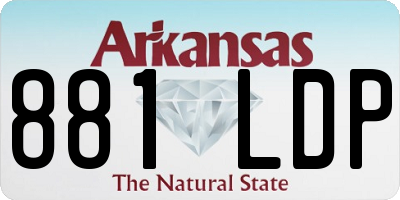 AR license plate 881LDP