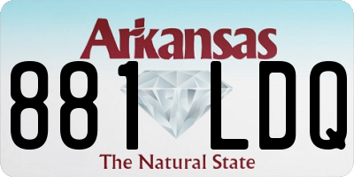 AR license plate 881LDQ