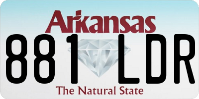 AR license plate 881LDR