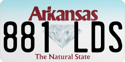 AR license plate 881LDS