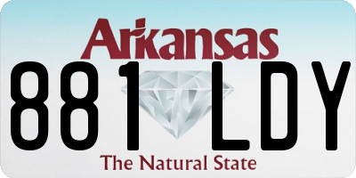 AR license plate 881LDY