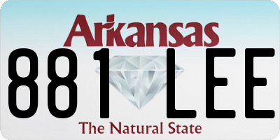 AR license plate 881LEE