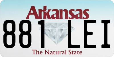 AR license plate 881LEI