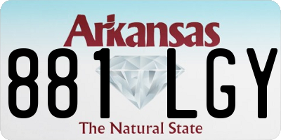 AR license plate 881LGY