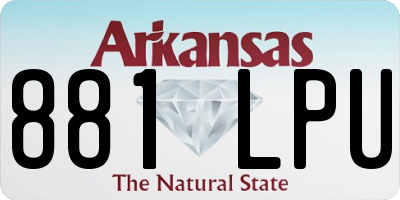 AR license plate 881LPU