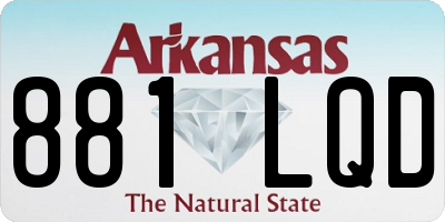 AR license plate 881LQD