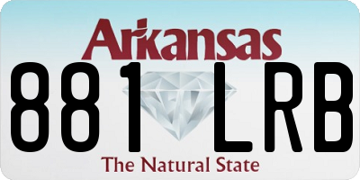 AR license plate 881LRB