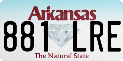 AR license plate 881LRE
