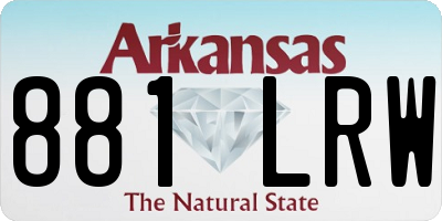 AR license plate 881LRW