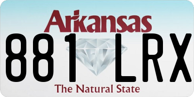 AR license plate 881LRX