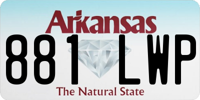 AR license plate 881LWP