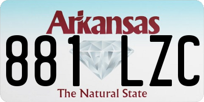 AR license plate 881LZC