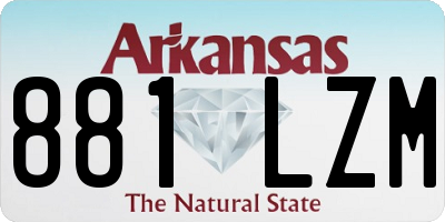 AR license plate 881LZM