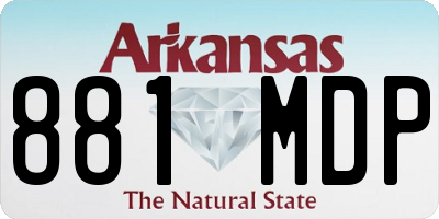AR license plate 881MDP
