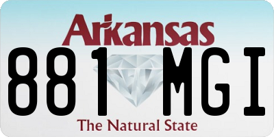AR license plate 881MGI