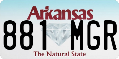 AR license plate 881MGR