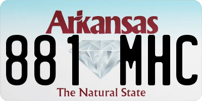 AR license plate 881MHC